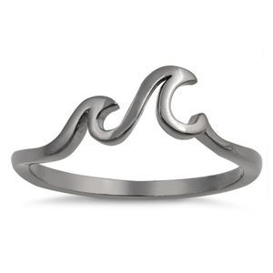 Sterling Silver wave Band Ring